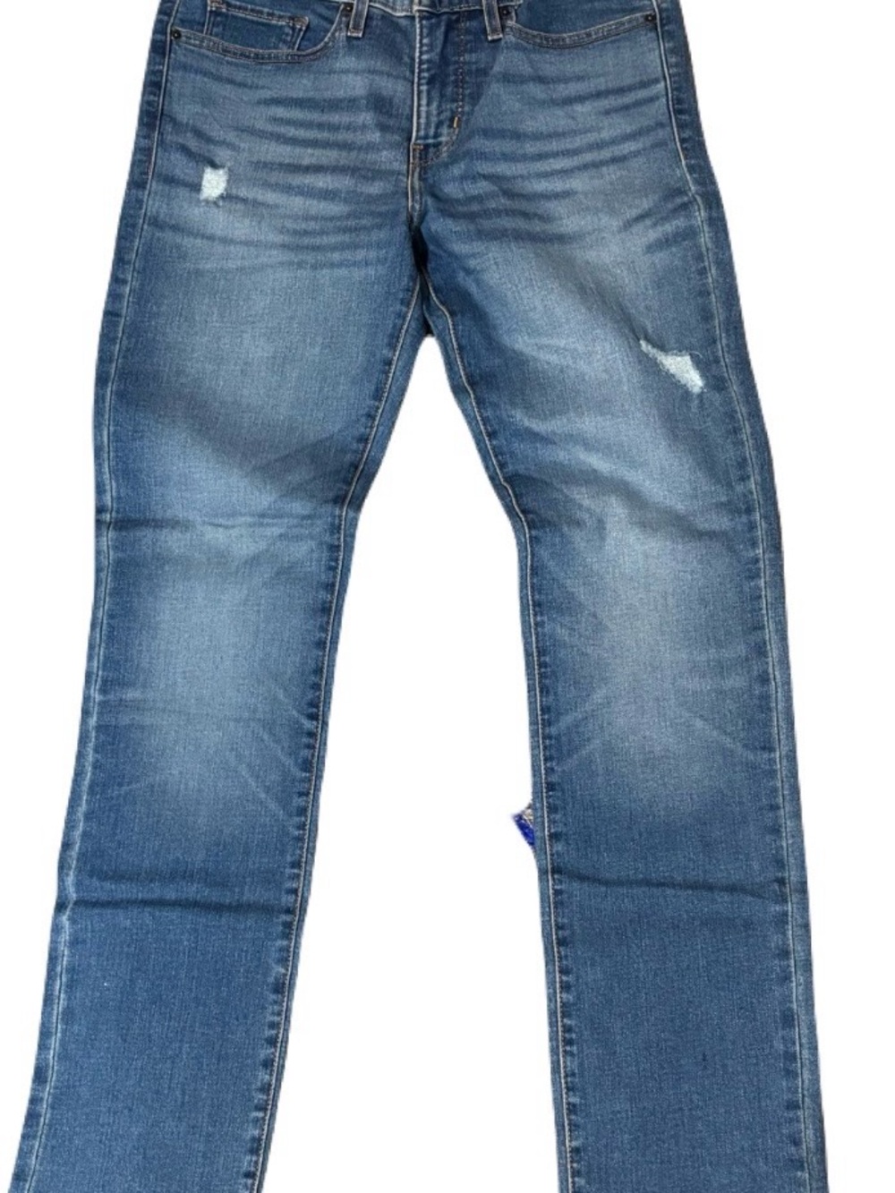 Blue Distressed Slim Jeans